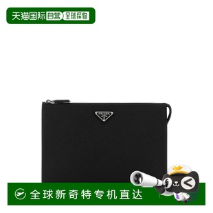 男士 1h可退 普拉達(dá) 標(biāo)志牌拉鏈?zhǔn)帜冒?香港直郵Prada 2VF030VDON