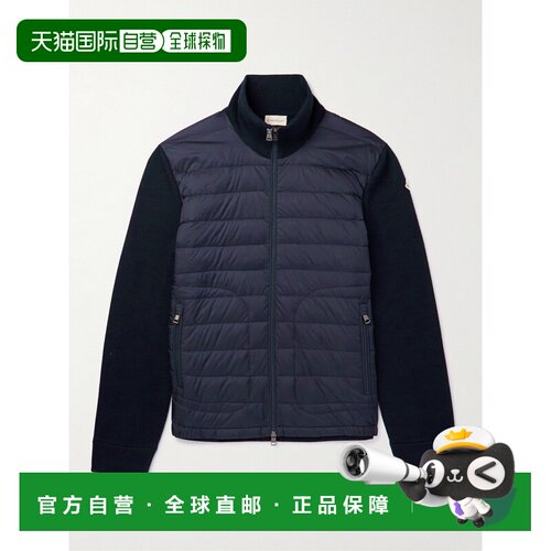 1h可退 香港直邮Moncler 盟可睐 男士 Shell Down 修身拼接羊毛混