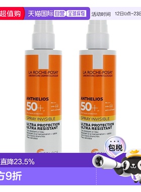 欧洲直邮Larocheposay理肤泉防晒喷雾200mlx2特护轻盈抵抗正品