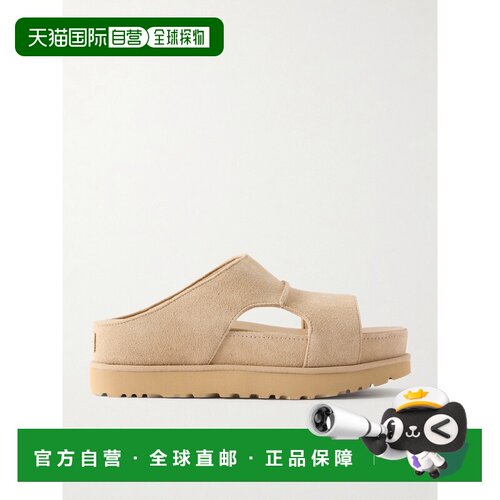 1h可退 香港直邮Ugg 女士 Goldenstar 沙色绒面革便鞋 1175132