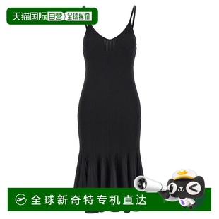 9592431 香港直邮KHAITE 连衣裙 女士 black黑色吊带独特 Queen