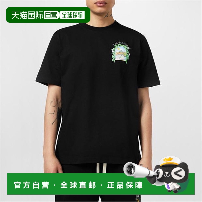 1h可退 香港直邮Casablanca 男士 L'Arche Club 印花棉质网球T恤