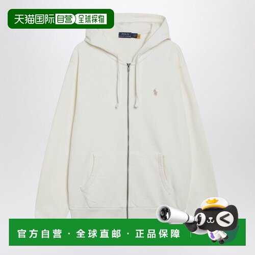 香港直邮Polo Ralph Lauren Polo 拉夫 劳伦 男士 ZIPUP 米白色棉