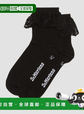 自营欧洲直邮DrMartens马丁大夫 Frill男女通用黑色长有机棉袜