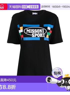 1h可退 香港直邮MISSONI 米索尼 女士 运动徽标T恤 2301DC23SL00B