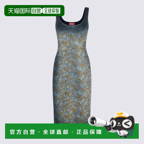 1h可退 香港直邮DIESEL 女士连衣裙 A225920EGED23T SS2026 蓝色