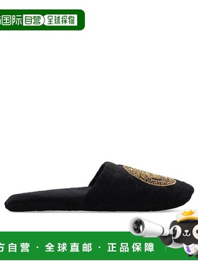 香港直邮Versace 黑徽标图案拖鞋 ZSLB00009ZCOSP132Z7011范思哲