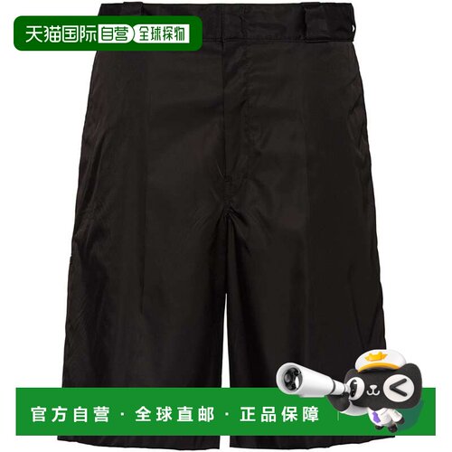 1h可退 香港直邮PRADA 男士短裤 SPG32S1821WQ8F0002 SS2026 黑色