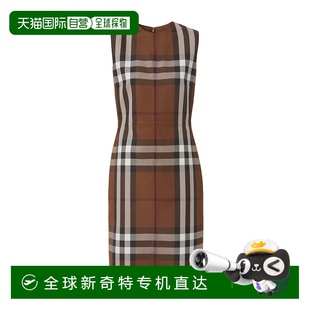 香港直邮Burberry 80607611博柏利 无袖 格纹连衣裙
