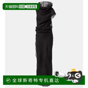 香港直邮KHAITE Jeanty 1h可退 女士 black黑色 薄纱长款 连衣裙