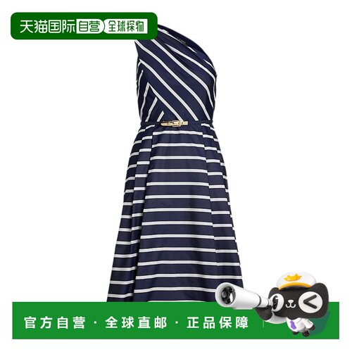 香港直邮Polo Ralph Lauren 条纹单肩连衣裙 253957436