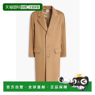 香港直邮Sandro 男士 羊毛羊绒混纺毛毡大衣 SHPMA00351CAMEL西装