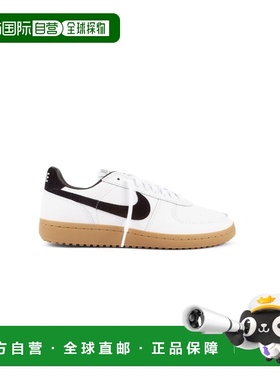 自营欧洲直邮Nike耐克 Field General系列白色/黑色皮革复古训练