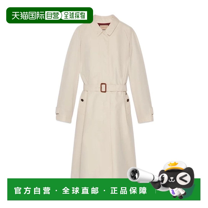 1h可退 香港直邮Gucci 古驰 女士 长袖纽扣风衣 759518Z8BL2