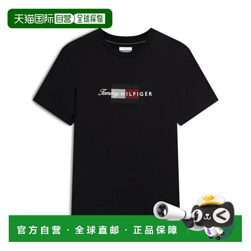 香港直邮Tommy Hilfiger 汤米 希尔费格 男士 SCRIPT 国旗常规T恤