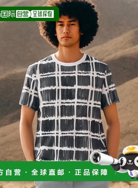 香港直邮Marni 格纹图案印花T恤 HUMU0198PIUSCV59男装