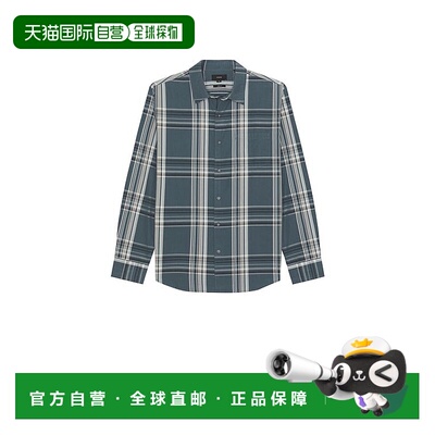 香港直邮VINCE 男士 Lorimer French 格子前襟衬衫 M10581575