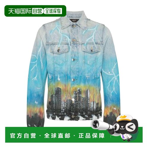 AMIRI香港直邮城市图案牛仔外套