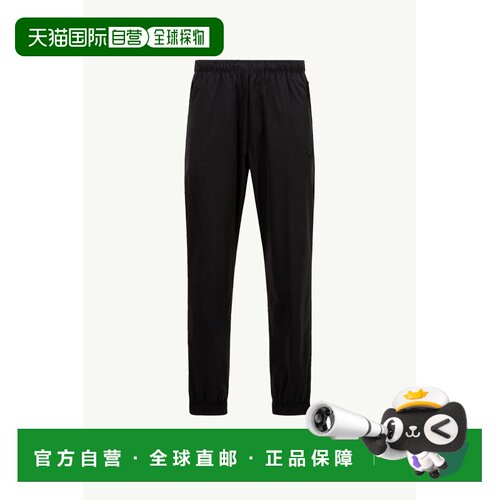 1h可退 香港直邮Moncler 盟可睐 男士 黑色 Logo Patch Jogging
