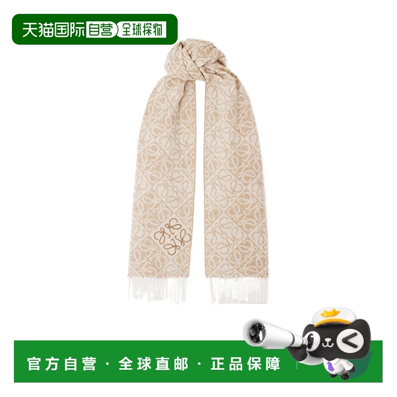 1h可退 欧洲直邮loewe 女士 围巾披肩罗意威羊绒羊毛