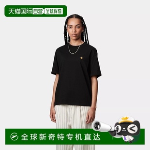 欧洲直邮Carhartt T恤针织 Wip 女士黑色棉短袖