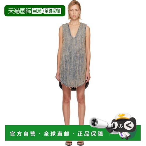 1h可退 香港直邮Diesel 迪赛 女士 蓝色 & 驼色 De-Laris-Dress-S