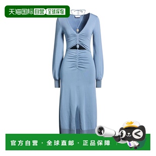 香港直邮Simkhai 舒适时尚 女士 blue蓝色 中长连衣裙 1h可退
