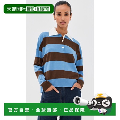 1h可退 香港直邮Simkhai 女士 Carson 橄榄球Polo衫  舒适时尚