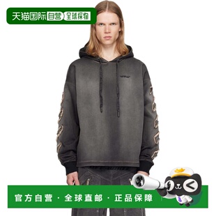 香港直邮off-white 男士 灰色 Distress Diag Loose Highlighted
