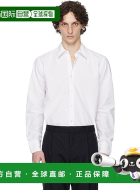 香港直邮BOSS 波士 男士 白色 Regular-Fit Cotton Poplin 衬衫 5