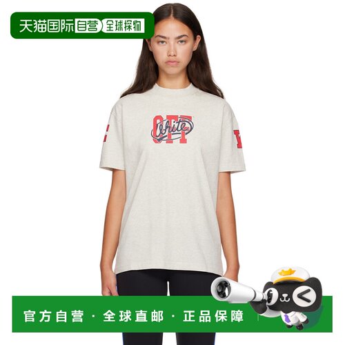 香港直邮off-white 女士 灰色 Off College T恤 2FA00587TW063RI
