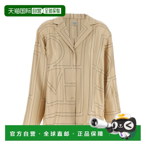 香港直邮TOTEME 女士衬衫 263WRT0881FB0704008 AW2026 浅棕色
