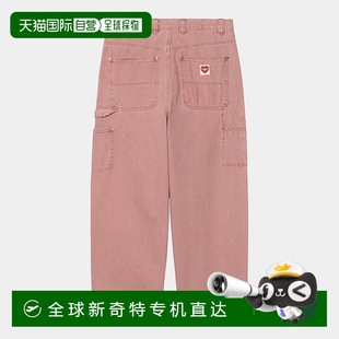 牛仔 欧洲直邮Carhartt Wip 男士 红色棉休闲裤