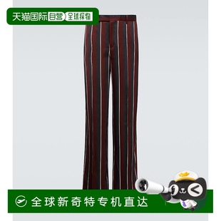 crêpe 香港直郵Versace 男士 高腰條紋直筒長(zhǎng)褲 范思哲 001180