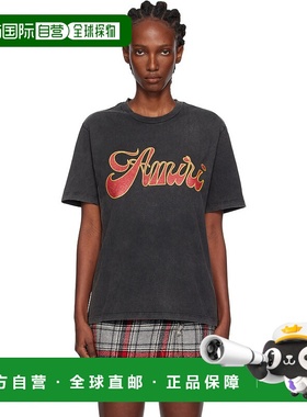 1h可退 香港直邮AMIRI 女士 黑色 Groovy T 恤 AMJYTE1246
