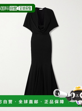 1h可退 香港直邮magda butrym 女士 连帽垂褶弹力真丝礼服 258425