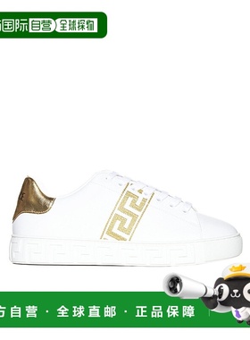 香港直邮Versace 圆头系带低帮休闲运动鞋 10135681A10078范思哲