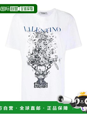 【99新未使用】香港直邮Valentino 花卉logo T恤 BMG08X5UE