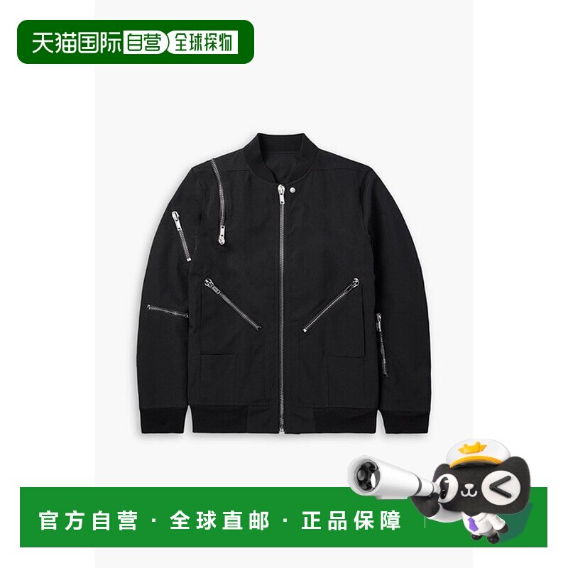 1h可退 香港直邮rick owens 瑞克 欧文斯 男士 拉链装饰帆布短夹