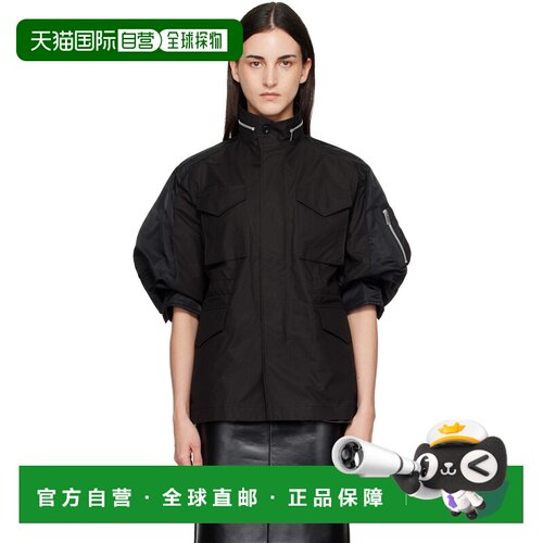 香港直邮Sacai 女士 sacai 黑色 Cotton Weather 夹克 2608576