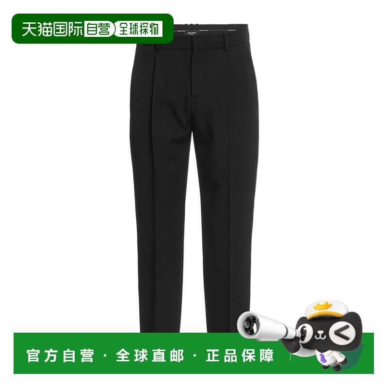 1h可退 香港直邮Balmain 腰带环直筒休闲裤 FH0PM110WC09