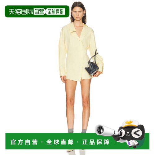 1h可退 香港直邮The Attico 女士 不对称衬衫式迷你连衣裙 260WCA