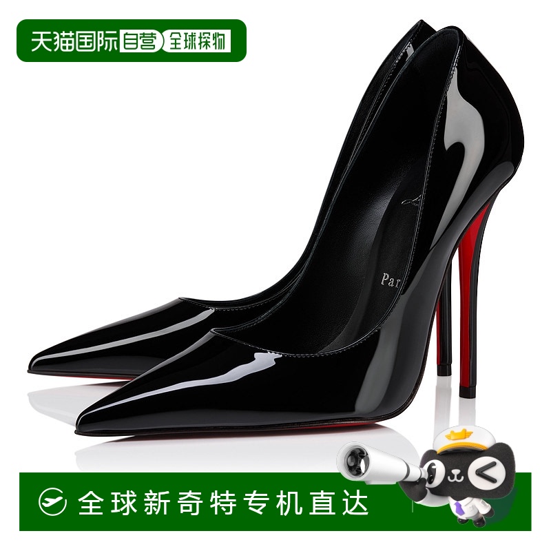 欧洲直邮CHRISTIAN LOUBOUTIN 120 毫米高跟鞋 - 漆皮小牛皮 - 黑