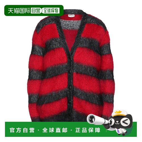 香港直邮Saint Laurent 圣罗兰 女士 针织开衫 red红色 舒适时尚