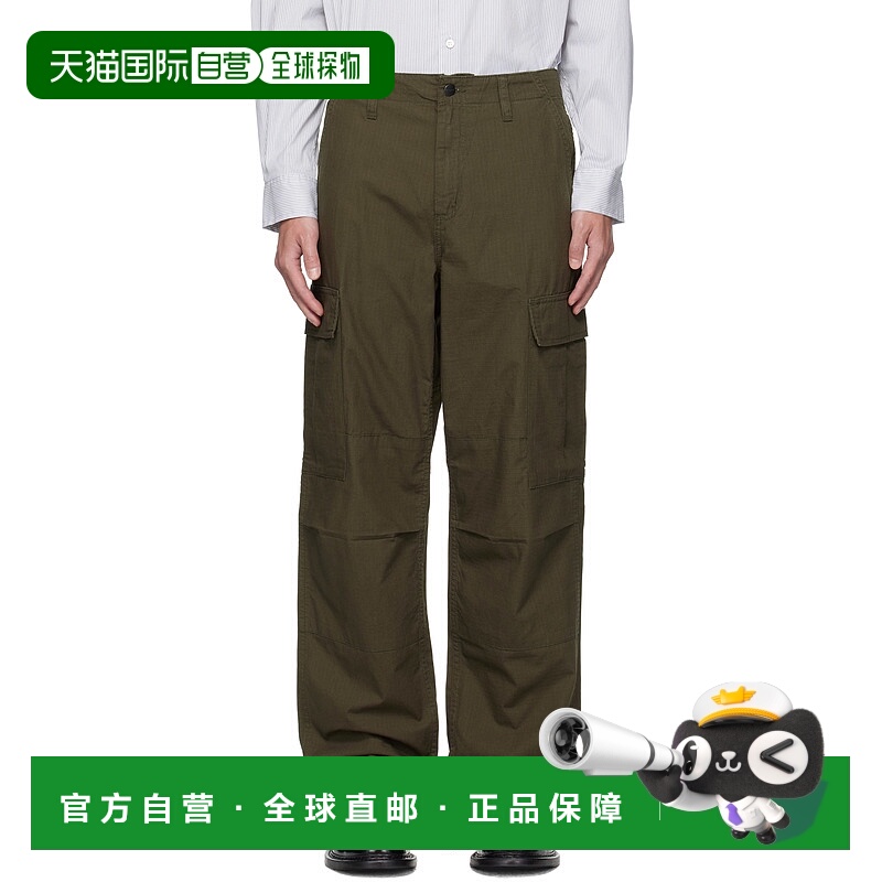 1h可退 香港直邮CARHARTT WIP 男士 绿色 Regular 工装裤 I032467