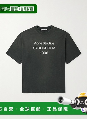 1h可退 香港直邮Acne Studios 艾克妮 男士 Exford 磨破徽标印花T
