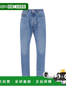 1h可退 香港直邮Versace 范思哲 男士 腰带环牛仔长裤 10108161A0