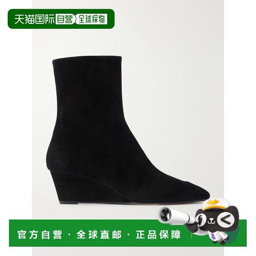 香港直邮aeyde 女士 Mia 55 鞋头绒面革短靴 A11AB0737009001226B