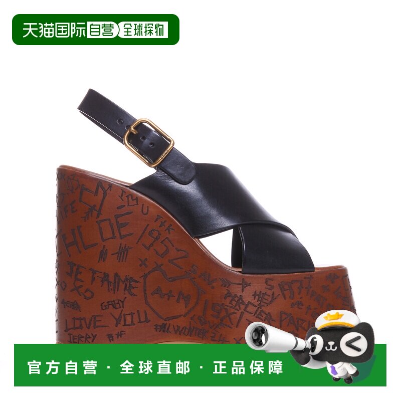 1h可退 香港直邮CHLOÉ 女士休闲鞋 C24A02YLU001 CO 红色 坡跟凉