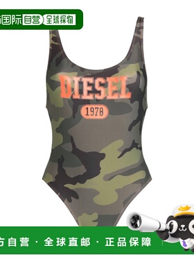 1h可退 香港直邮Diesel 迪赛 女士 One-piece 泳衣 green绿色 舒